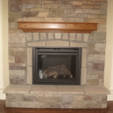 Direct vent gas fireplace