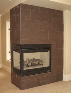 Direct vent gas fireplace