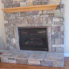 Direct vent gas fireplace